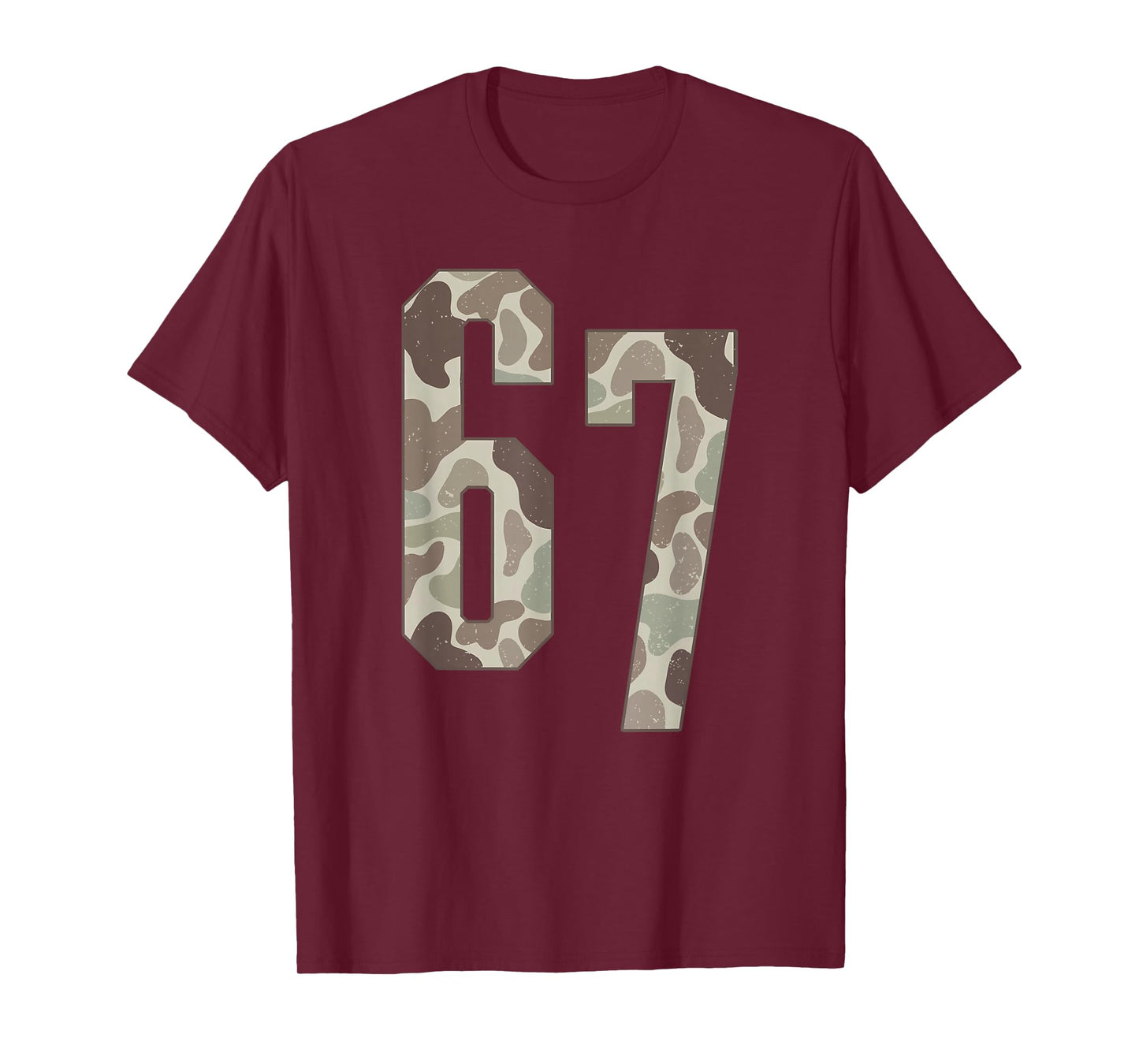 67 Hunting Camo Six Seven Funny 6 7 Meme Camouflage 67 T-Shirt