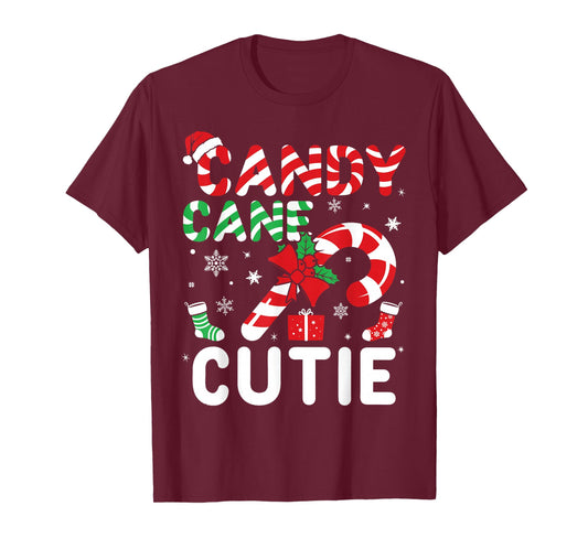 Christmas Candy Cane Cutie Xmas Kids Boys Girls Teens Adults T-Shirt