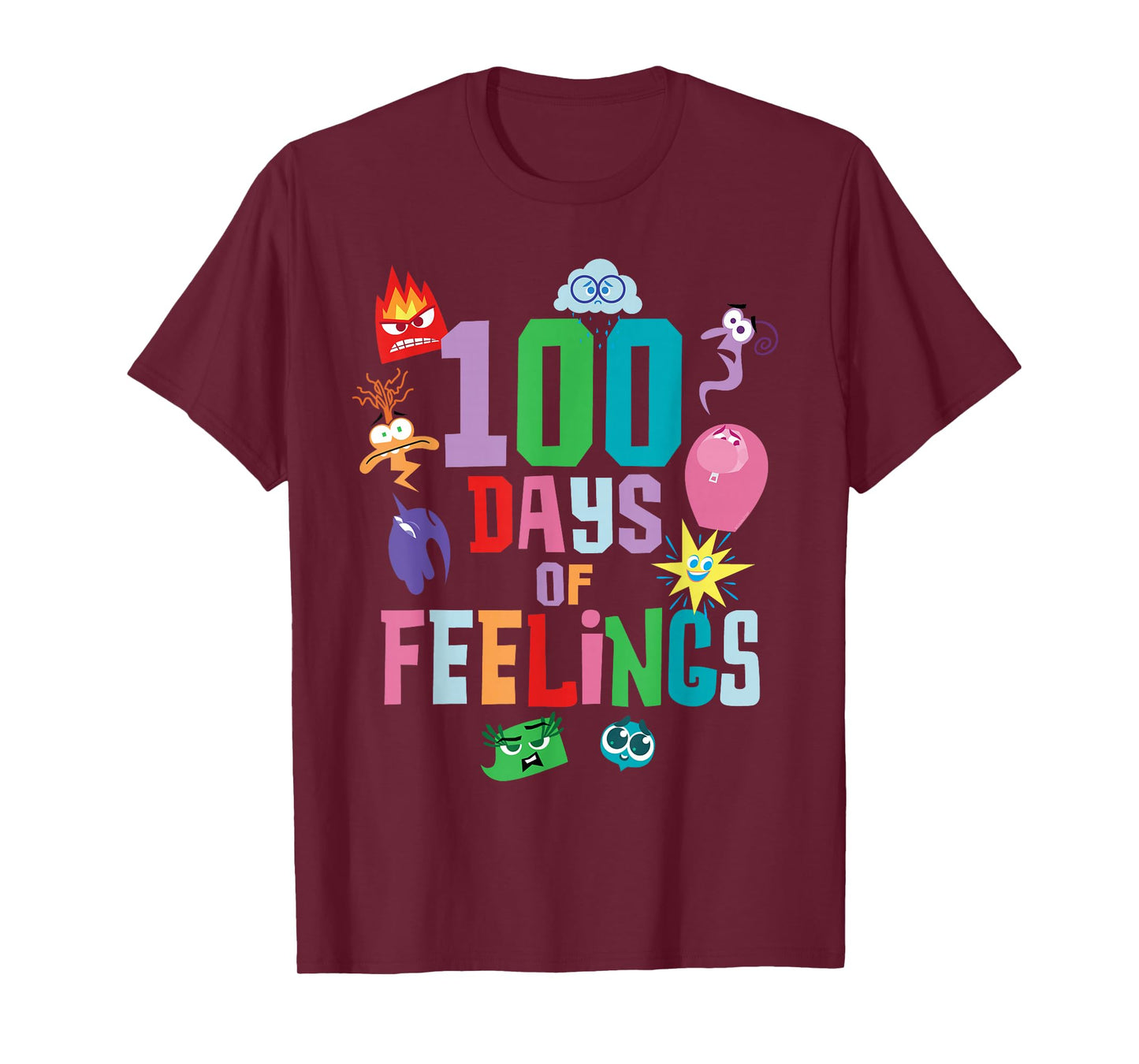Disney & Pixar's Inside Out 100 Days of Feelings and School T-Shirt