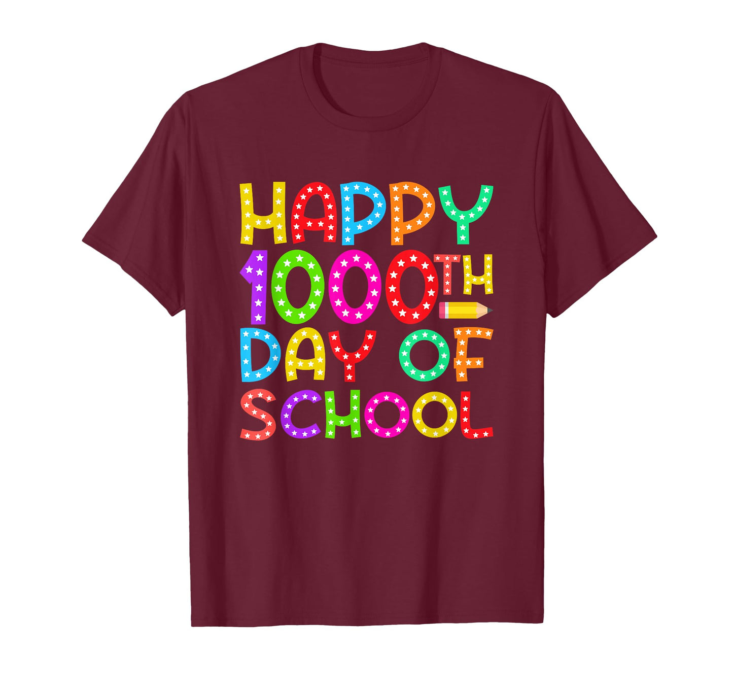 Happy 1000th Day of School 1000 Days of School Boys Girls T-Shirt