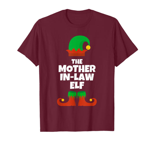 Family I'm The Mother-in-Law Elf Christmas Matching Funny T-Shirt