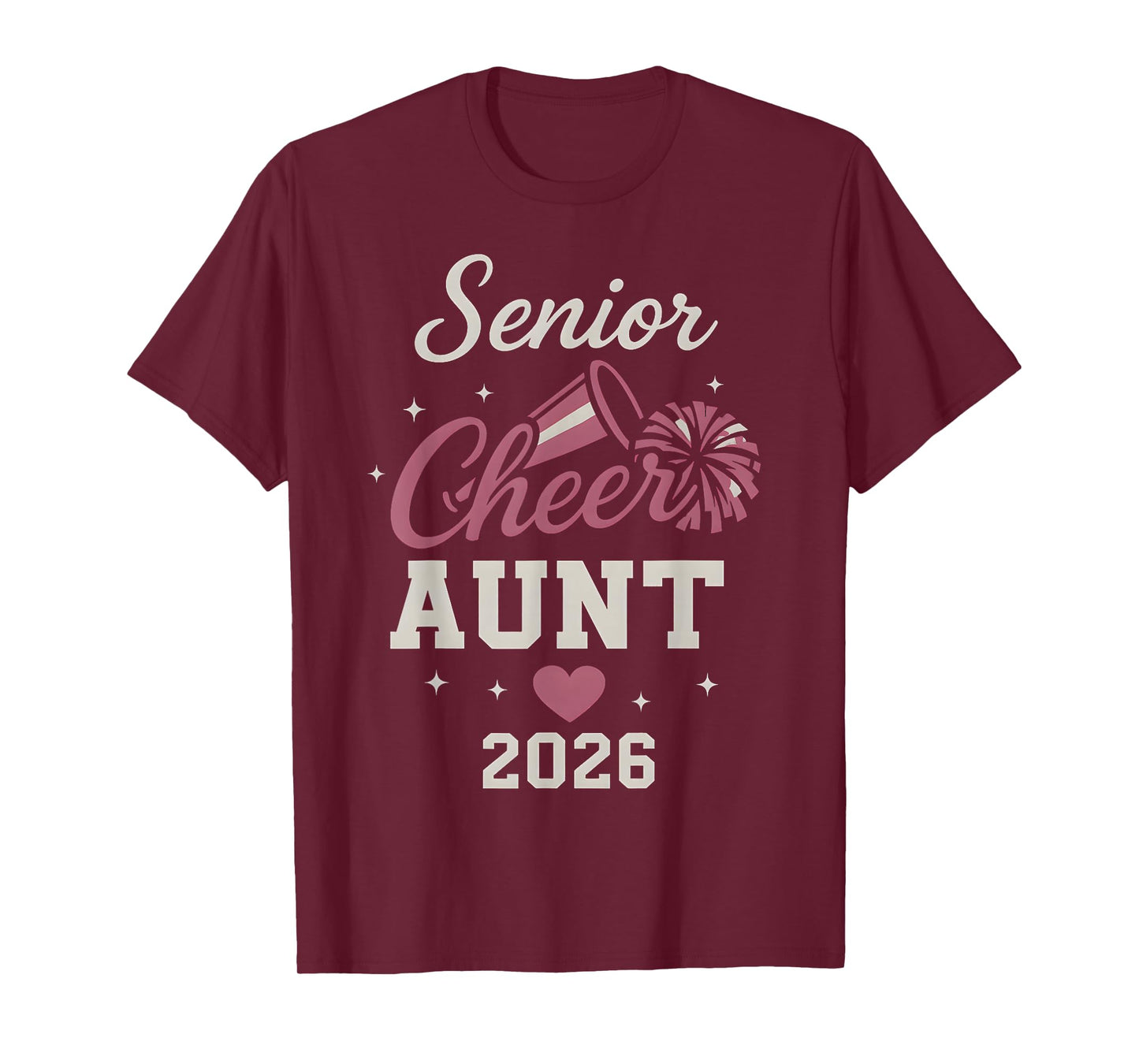 Proud Senior Cheer Aunt 2026 Cheerleader Class of 2026 T-Shirt