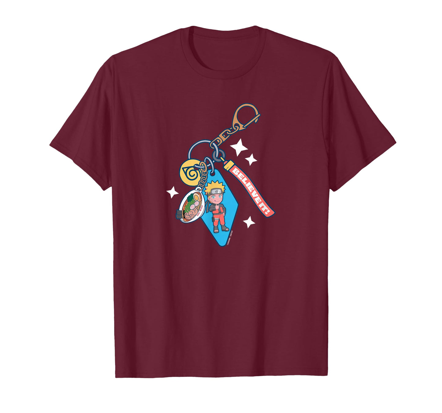 Naruto Shippuden Keychain Collage Chibi Naruto Anime T-Shirt