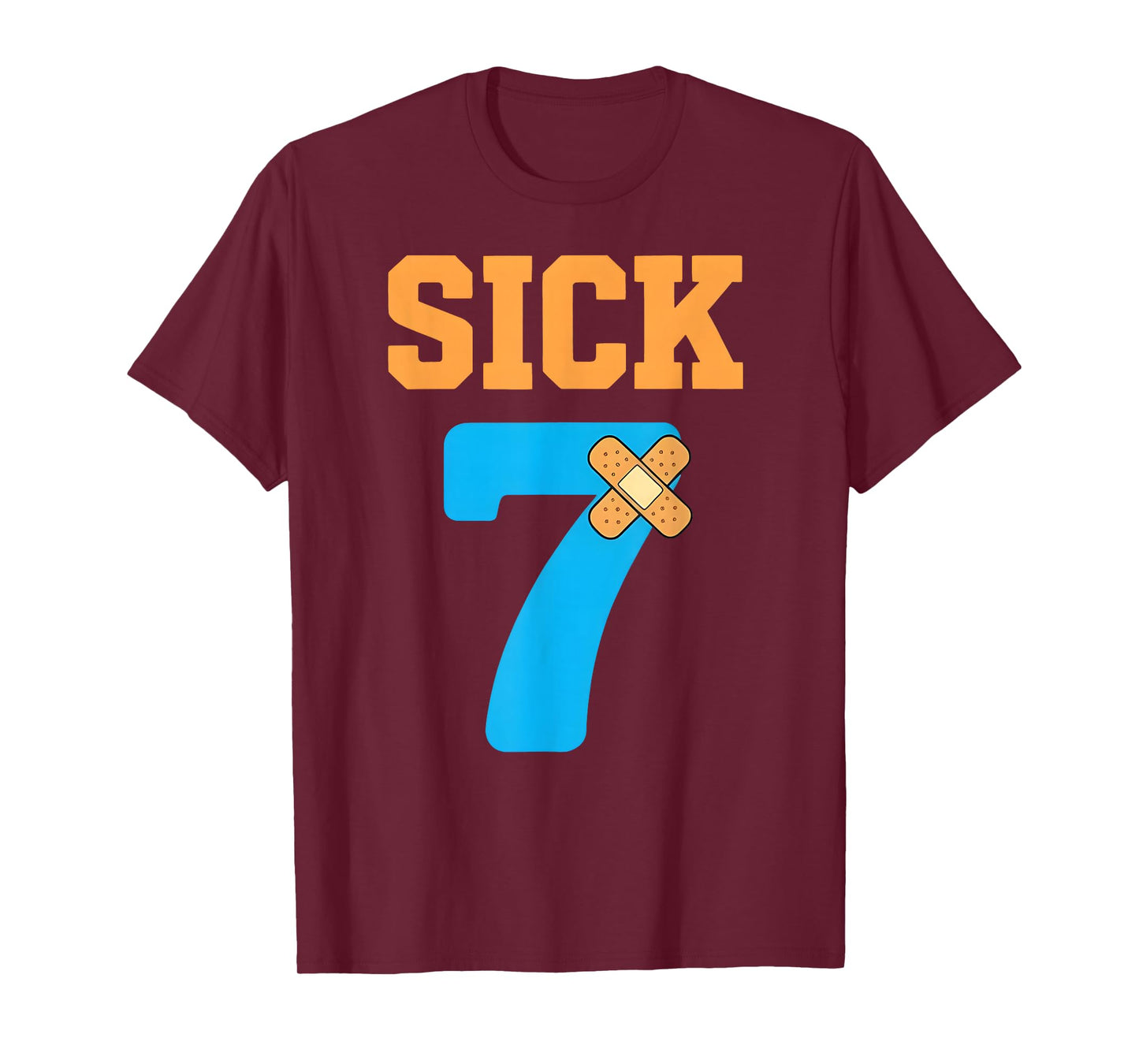 Sick Seven Meme Six Seven Sick 7 Funny Bandage T-Shirt
