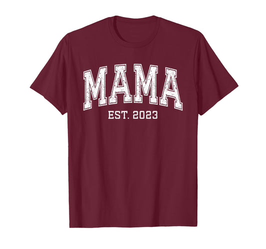 Mama Est 2023 Custom Mom Personalized Mothers Day Customized T-Shirt