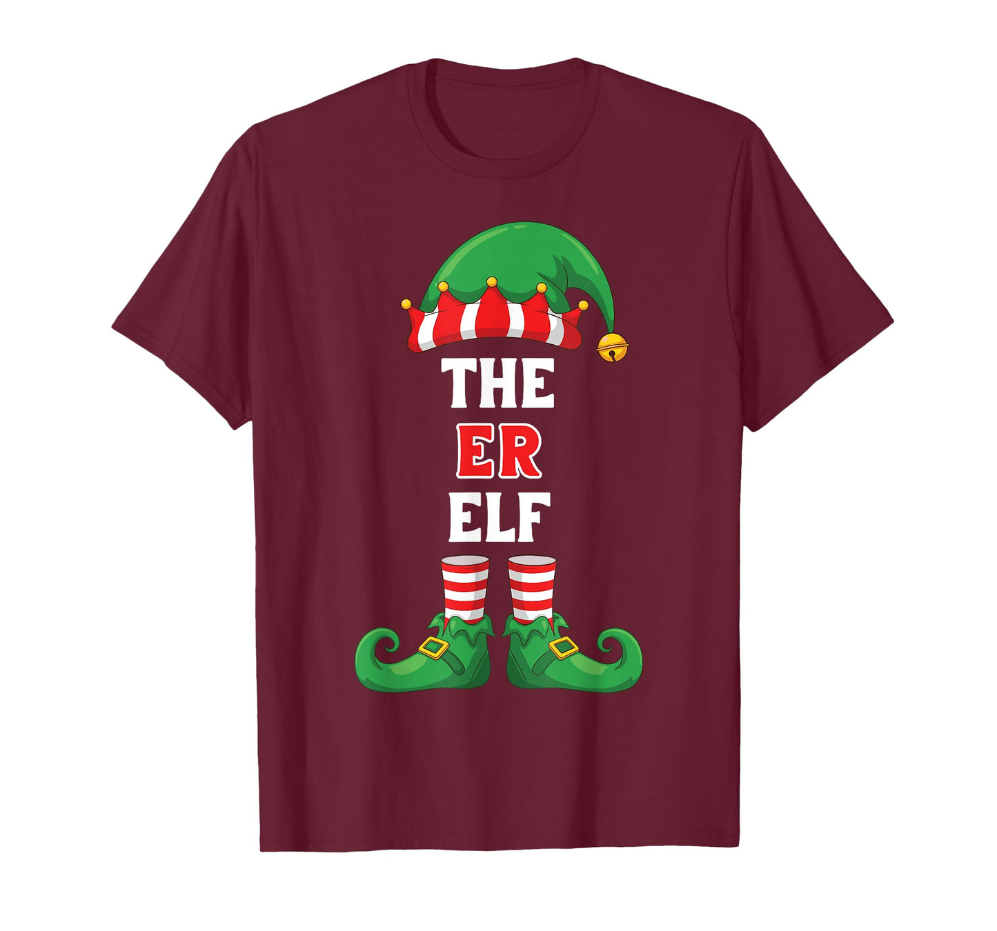 The ER Elf Shirt Christmas for ER Nurse Doctor Tech Top T-Shirt