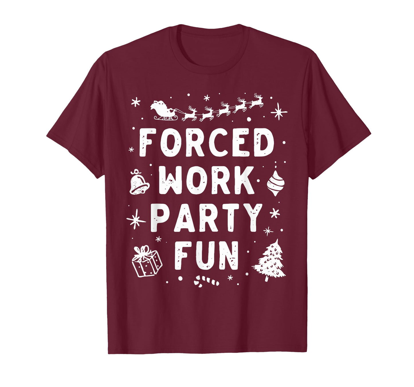 Vintage Forced Work Party Fun Merry Christmas Party Holiday T-Shirt