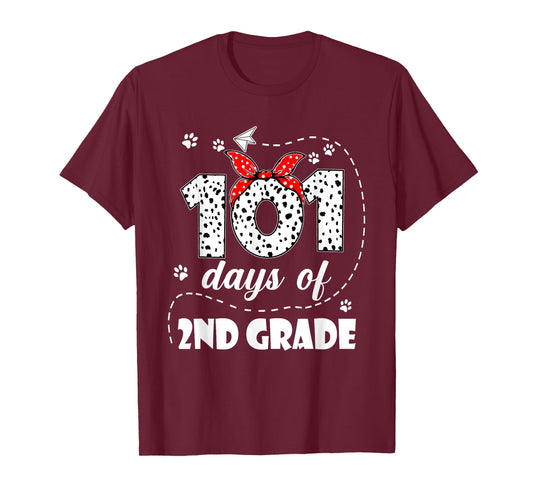 101 Days 2nd Grade 100 Days School Dog 100th Day Students T-Shirt