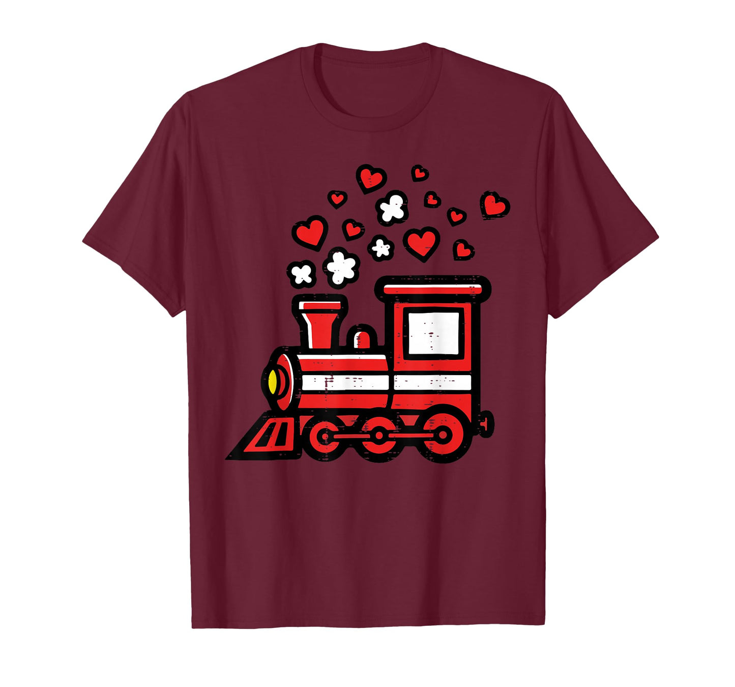 Valentines Day Train Cute Locomotive Boys Kids Toddler T-Shirt