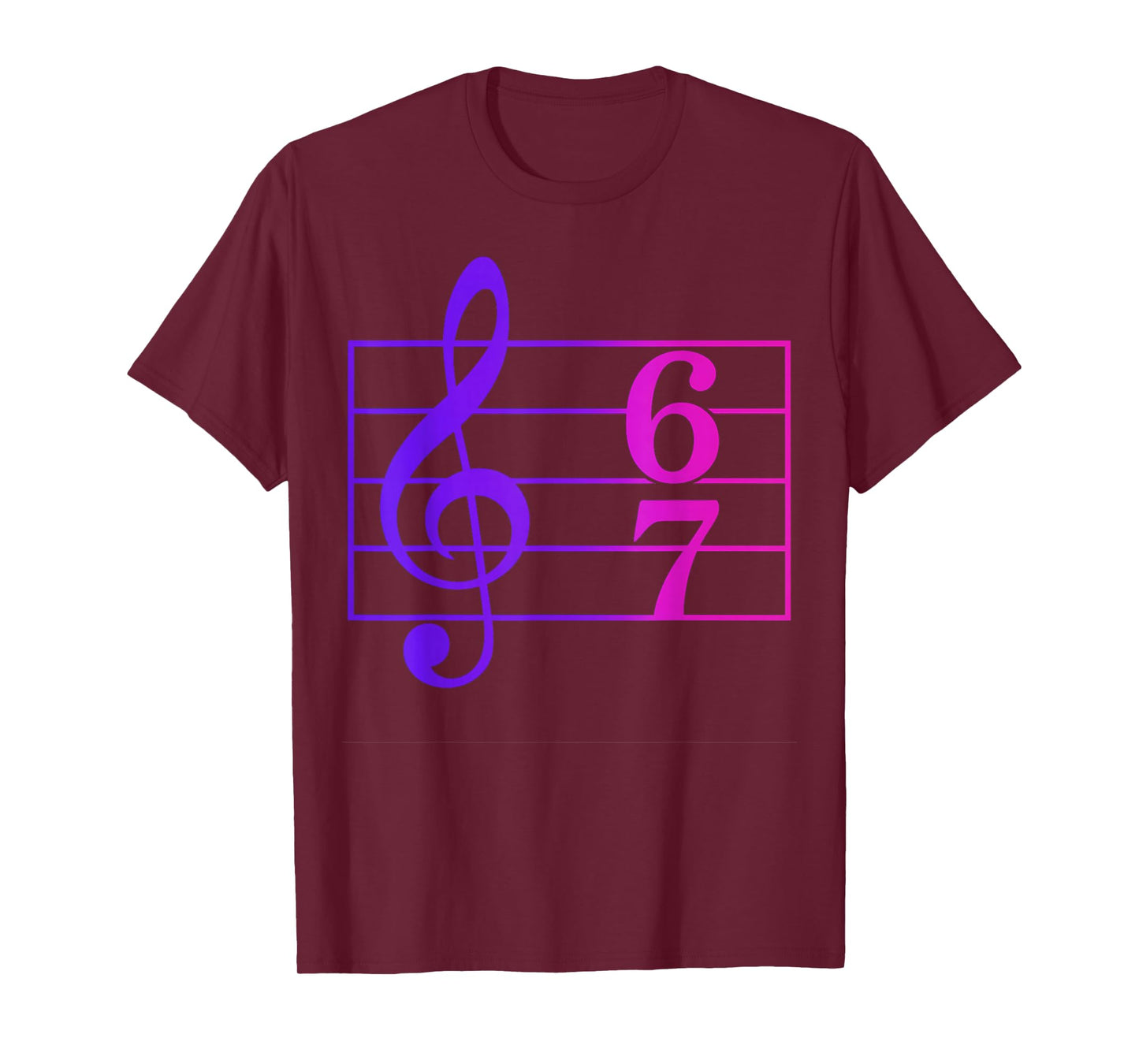 Funny 67 Music Meme Slang Music Teacher Humor Retro Tee T-Shirt