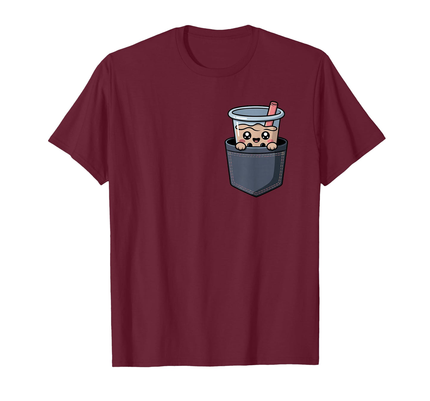 Kawaii Pocket Boba Tea Halloween Costume Lazy Costume Kids T-Shirt