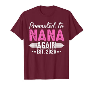 Promoted to Nana Again Est 2026 Family Matching T-Shirt