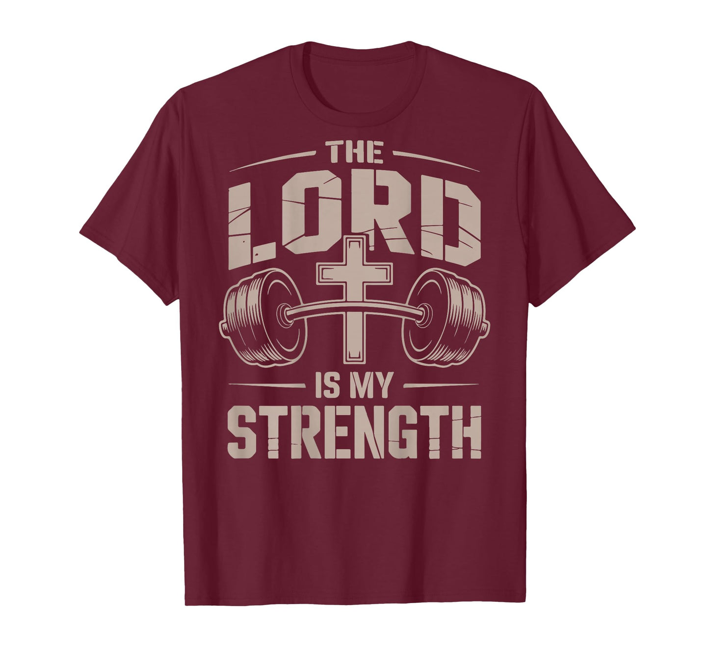 Christian Lifting The Lord is My Strength Jesus Workout Gym T-Shirt