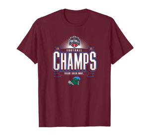 Tulane Green Wave AAC Champs 2025 Football Locker Room T-Shirt