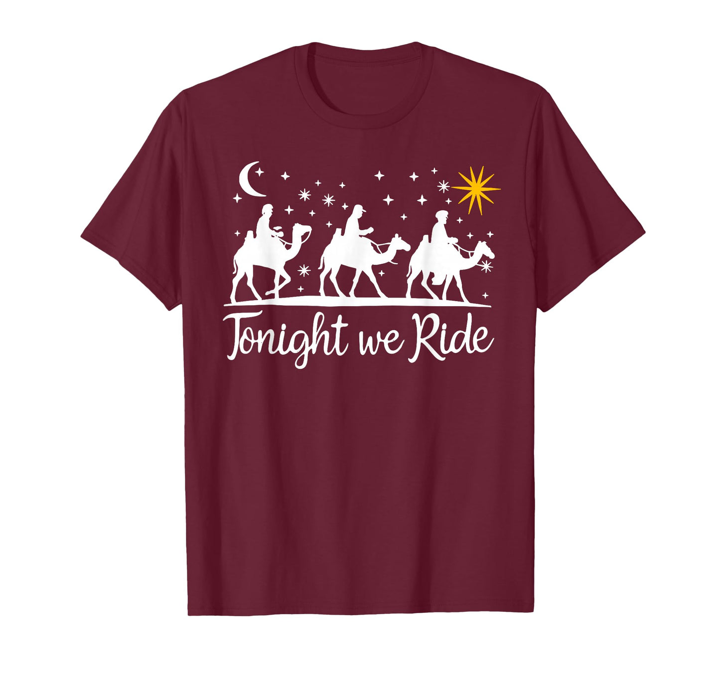 Retro Tonight We Ride Christmas Christian Christmas Saying T-Shirt