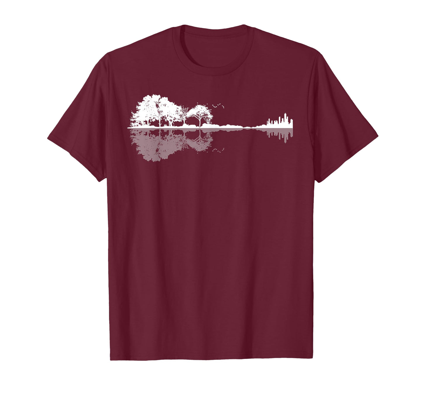 Retro Forest Funny Nature Guitar Classic Music T-Shirt