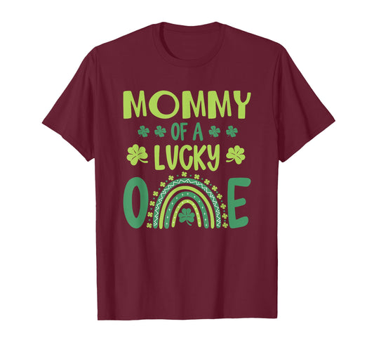 Mommy of The Lucky One First Birthday St Patrick's Day T-Shirt