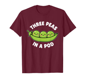 Funny Three Peas in A Pod Cute Kawaii T-Shirt