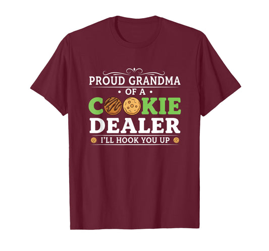 Grandparent Proud Grandma of A Cookie Dealer Funny Grandma T-Shirt