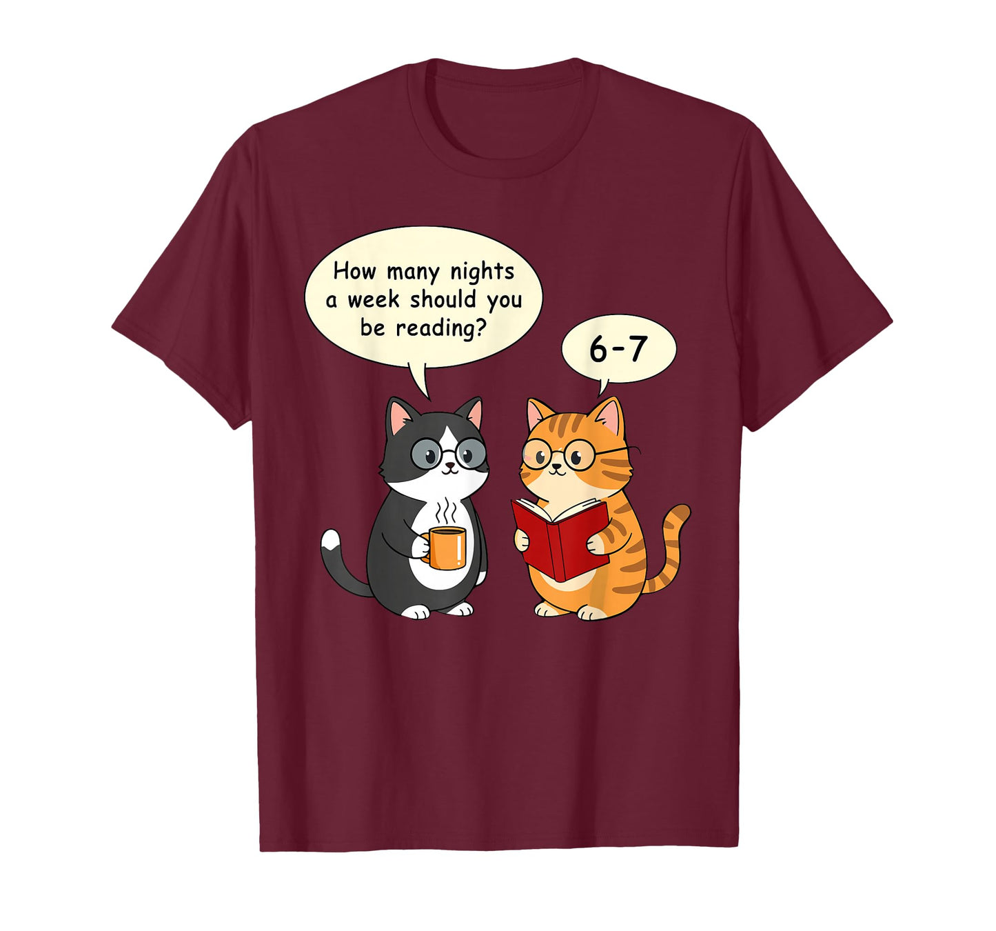 How Many Nights Reading 67 English Teacher Cats Book Lover T-Shirt