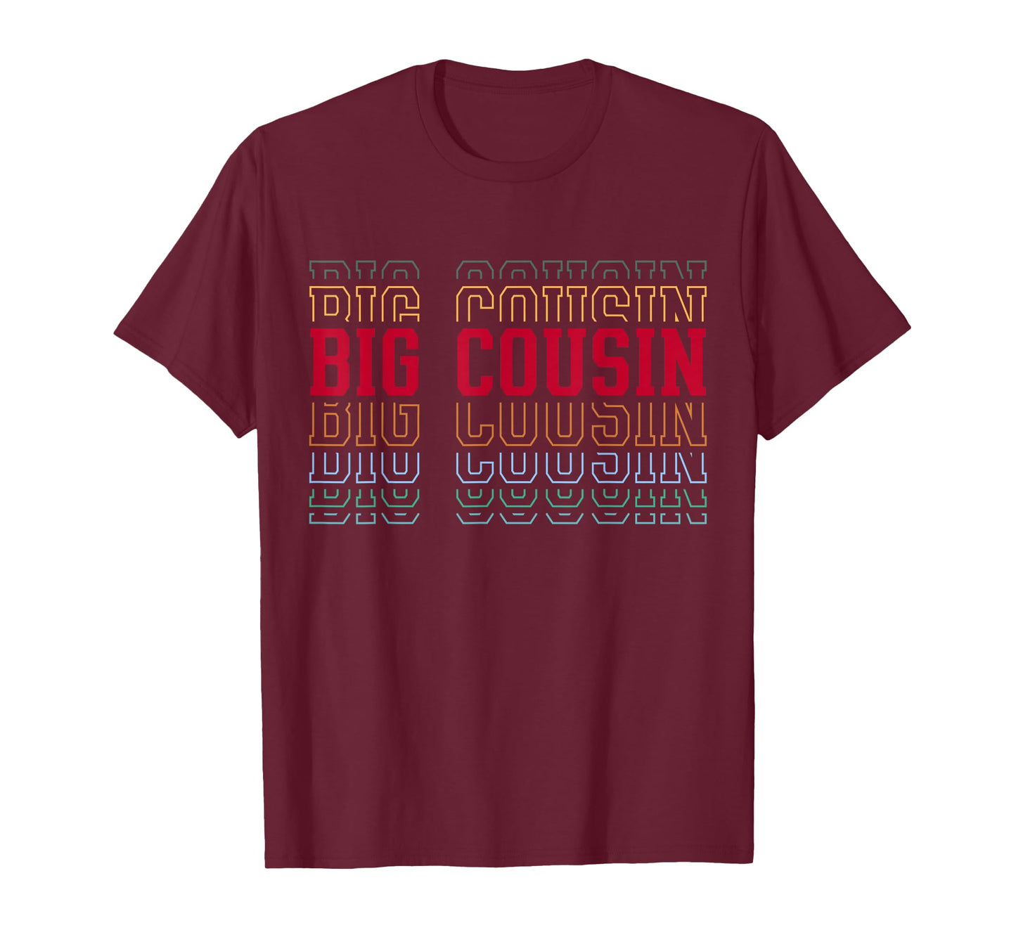 Big Cousin Funny Athletic Lettering Siblings Older Cuz T-Shirt