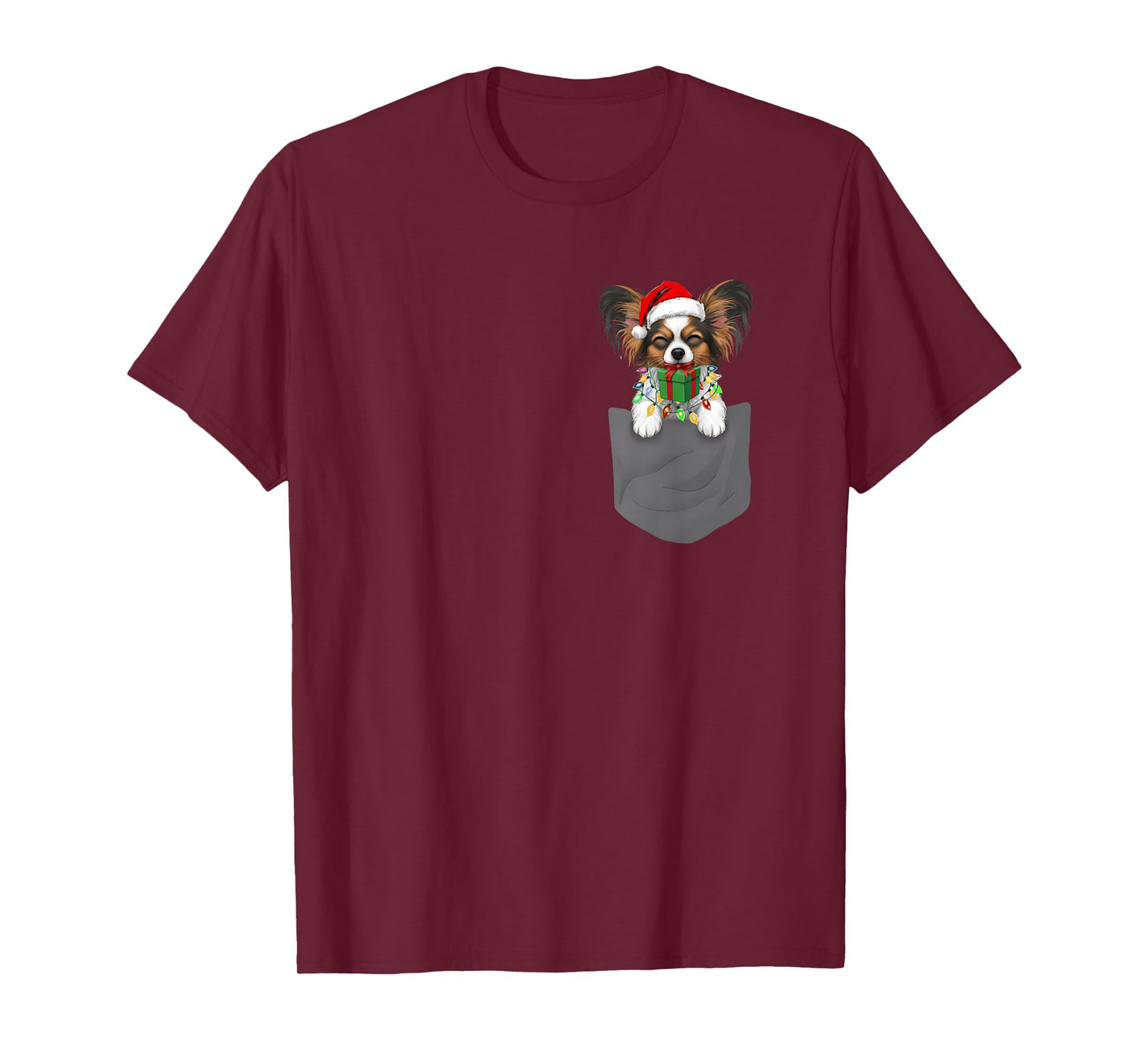 Papillion in A Pocket Xmas Papillion Lover Family Matching T-Shirt