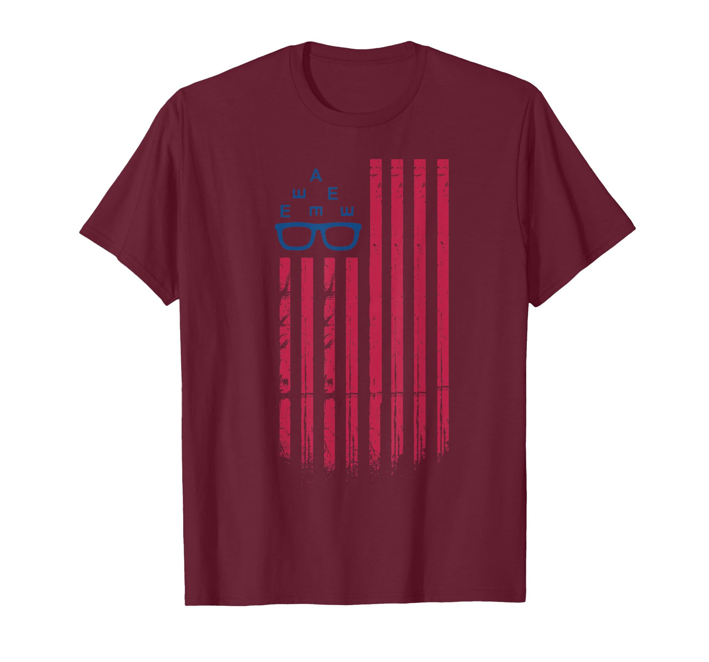 Retro Optometrist USA Flag 4th of July Sight Squad Eye Dr T-Shirt