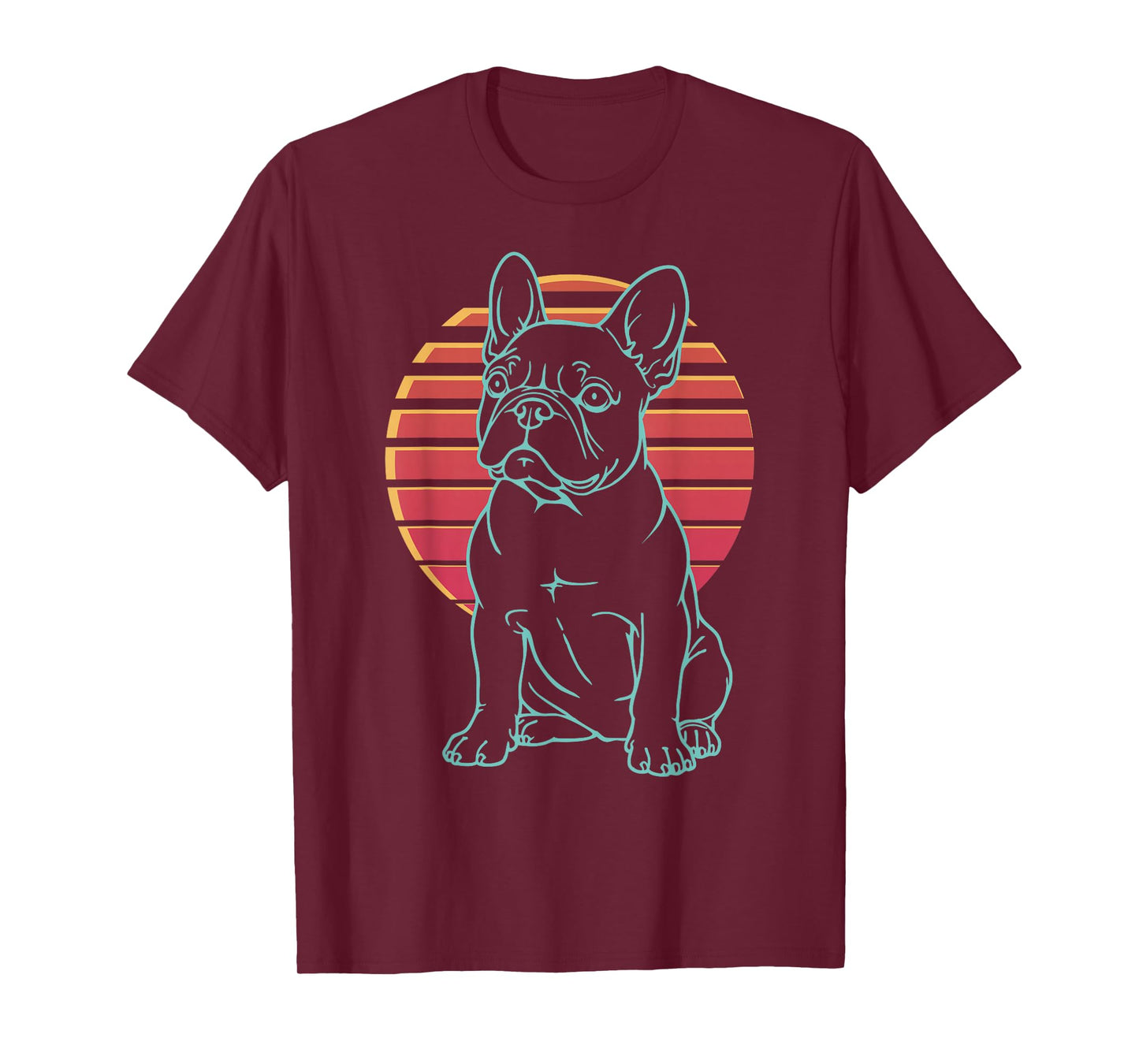 French Bulldog Lover Frenchie Dog Retro Synthwave 80s T-Shirt