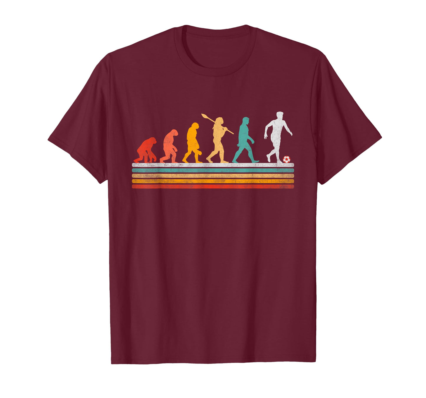 Retro Soccer Evolution Gift for Players Women Teen Girls Boy T-Shirt