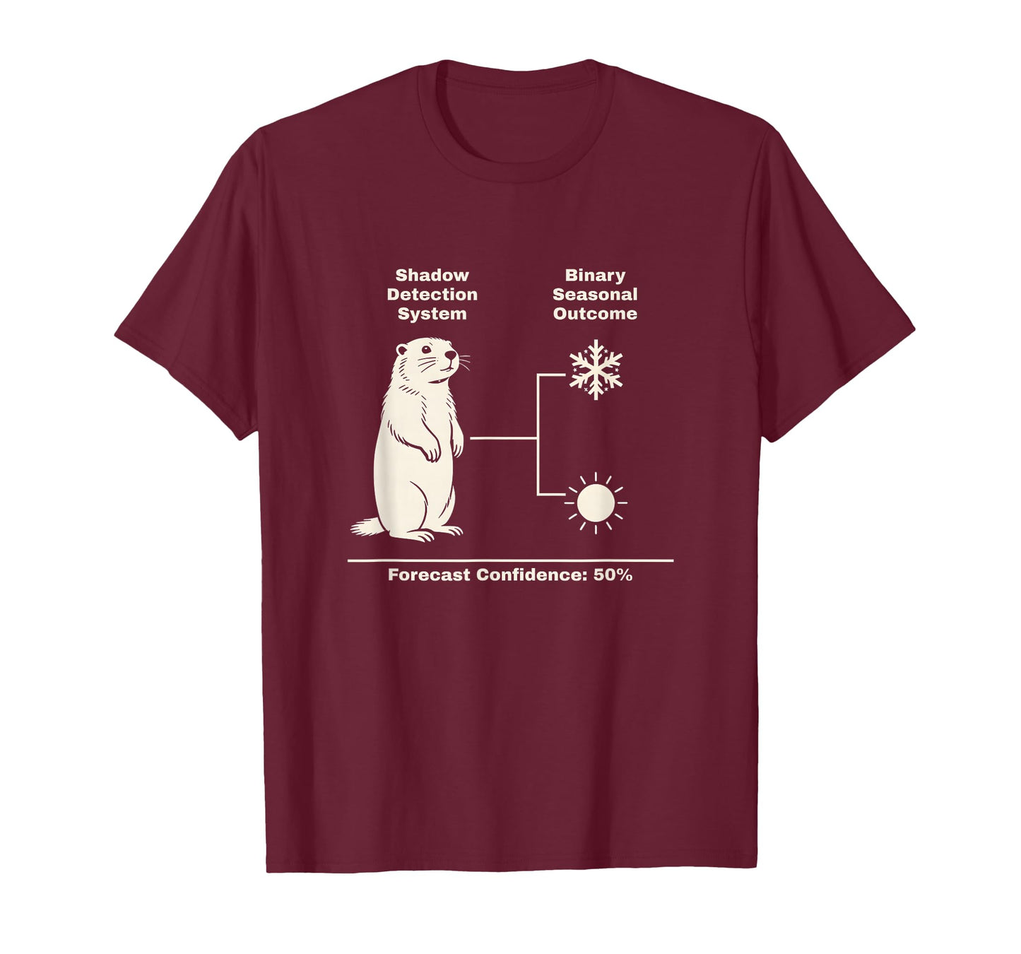 Funny Groundhog Day Weather Binary Weather Humor Forecast T-Shirt