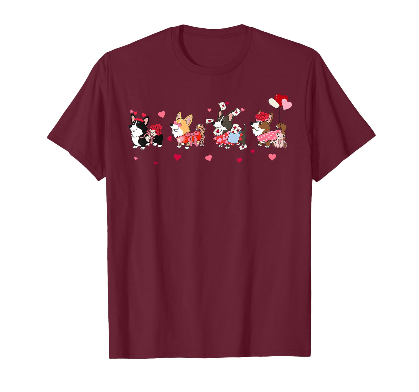 Valentine Welsh Corgi Heart Cute Dog Lover T-Shirt