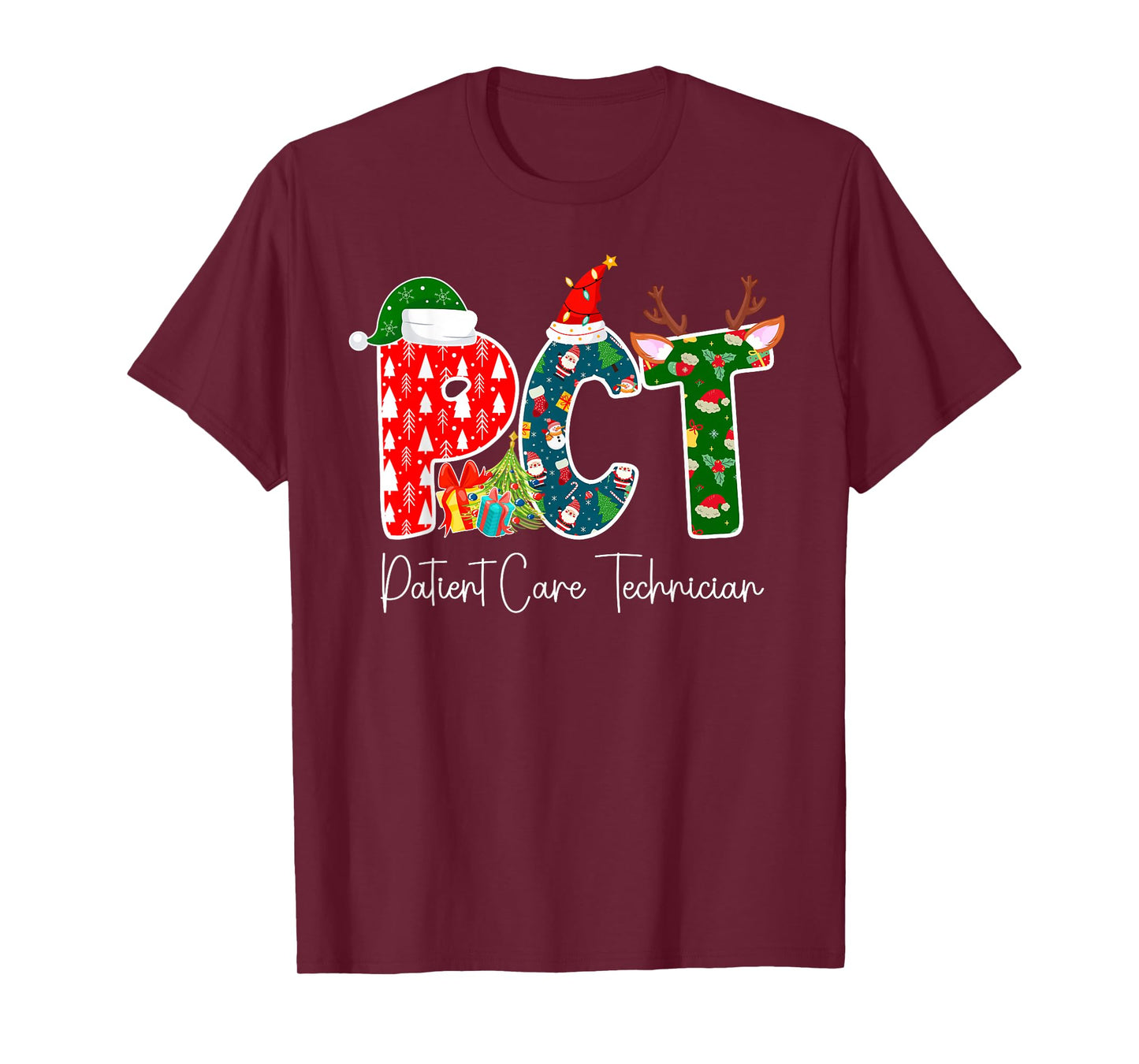 PCT Christmas Patient Care Technician Xmas Family Group T-Shirt