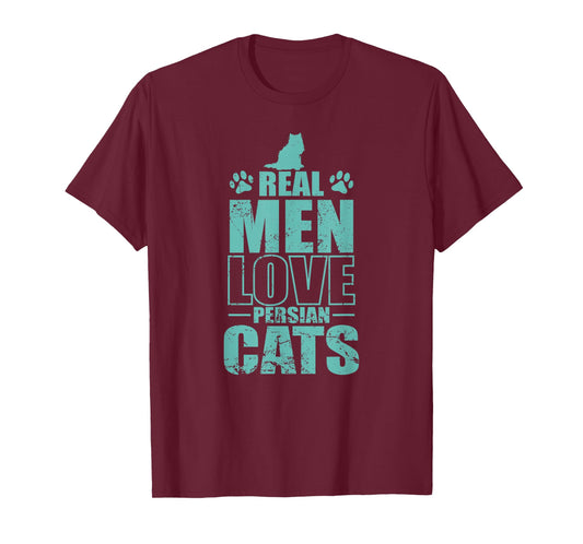 Real Men Love Persian Cats Pet Cat T-Shirt