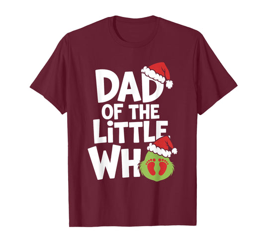 Pregnancy Announcement Shirt Dad of The Little Who T-Shirt