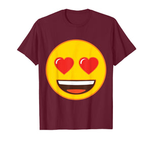 Official Emoji Heart Eyes Yellow Smile Face T-Shirt