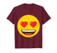 Official Emoji Heart Eyes Yellow Smile Face T-Shirt
