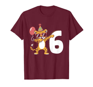 Dabbing Cheetah 6th Birthday Boy T-Shirt
