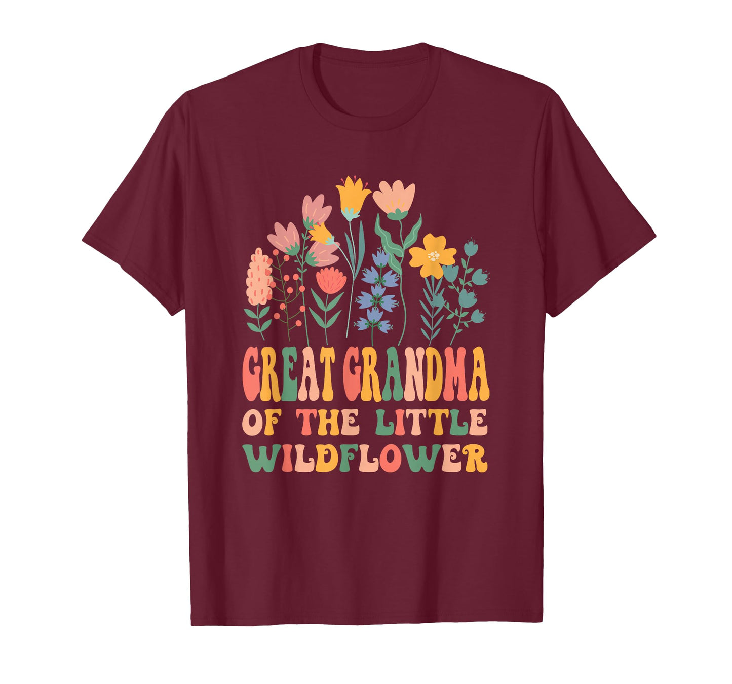 Great Grandma of The Little Wildflower Baby Birthday Party T-Shirt