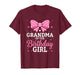 Cute Pink Bow Grandma of The Birthday Girl Grandmother T-Shirt