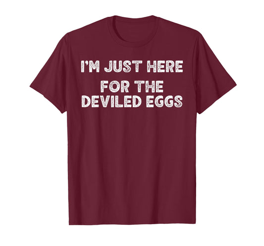 I'm Just Here for The Deviled Eggs Funny Couple Matching T-Shirt