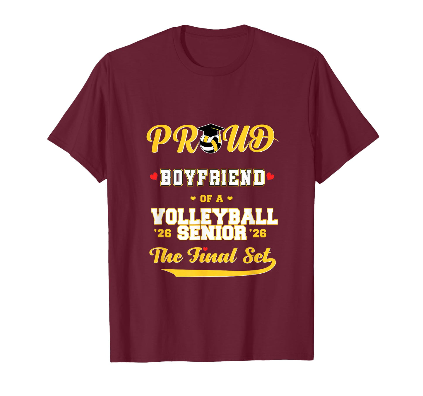 Cool Family '26 Graduation Volleyball Player Boyfriend T-Shirt