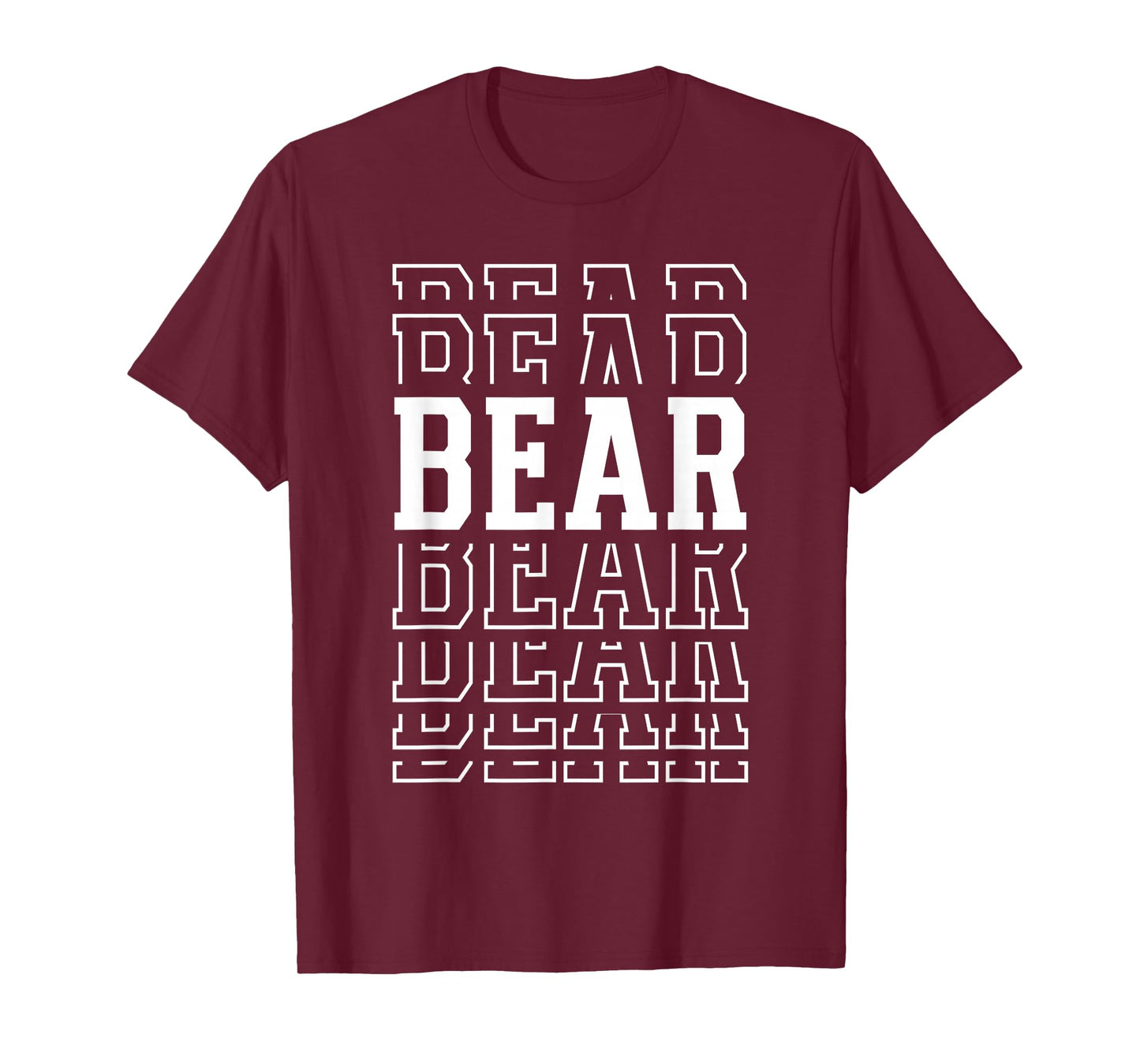 Bear Layered Text Costume Animal Lover T-Shirt