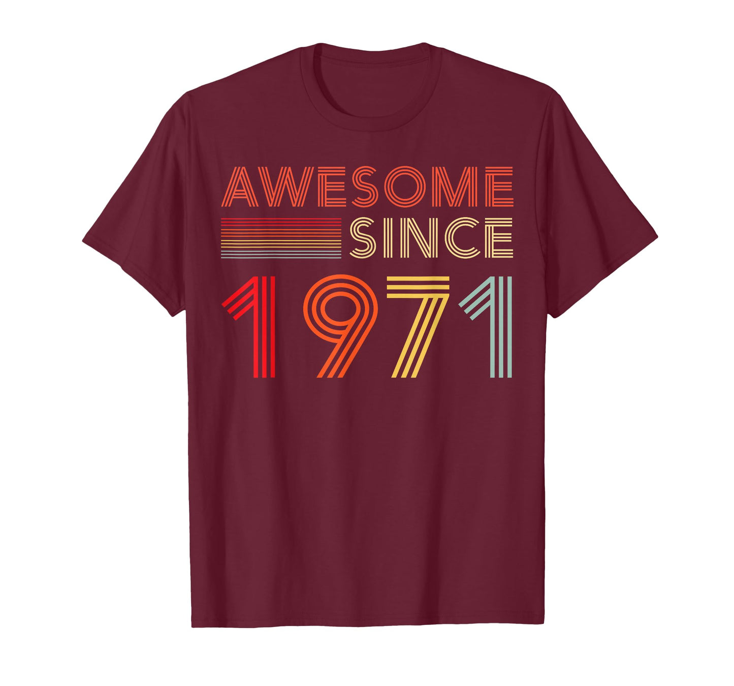 Awesome 55 Birthday Decorations Men 55yr 1971 55th Birthday T-Shirt