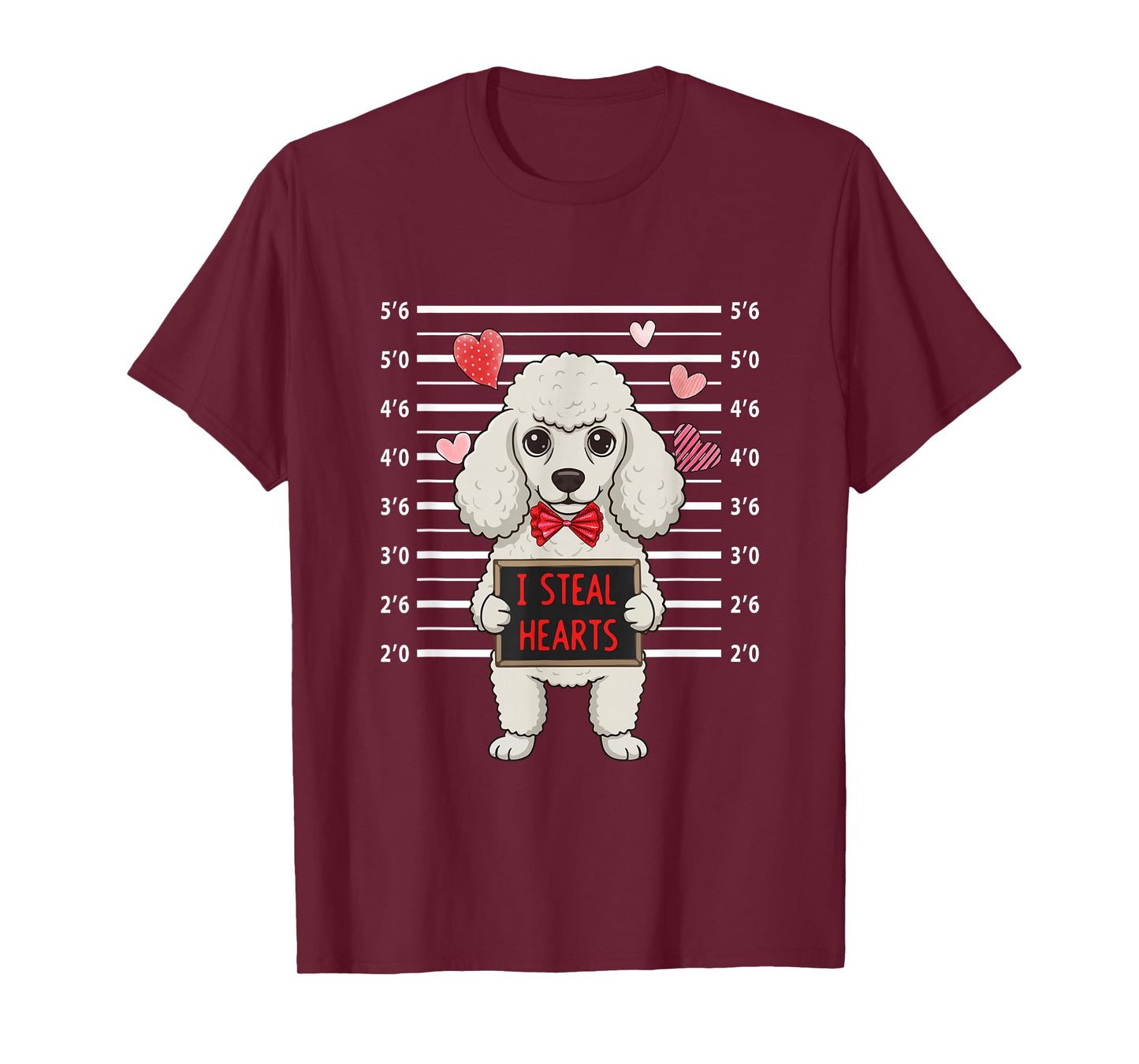 I Steal Cute Hearts Valentine's Day Poodle Lover Owner T-Shirt
