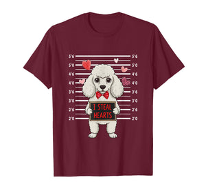 I Steal Cute Hearts Valentine's Day Poodle Lover Owner T-Shirt