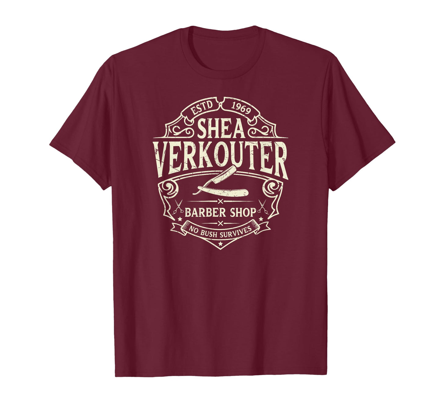 Shea Verkouter Funny Adult Humor Barber Shop Gag Gifts T-Shirt