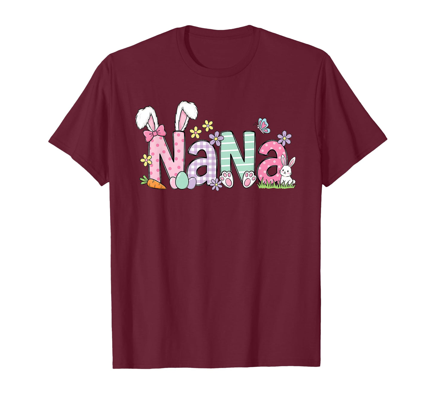 Happy Easter Nana Bunny Ears for Grandma Grandmother T-Shirt