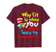 Why Fit in Doctor Teacher Cat in Hat Cool Autism Awareness T-Shirt