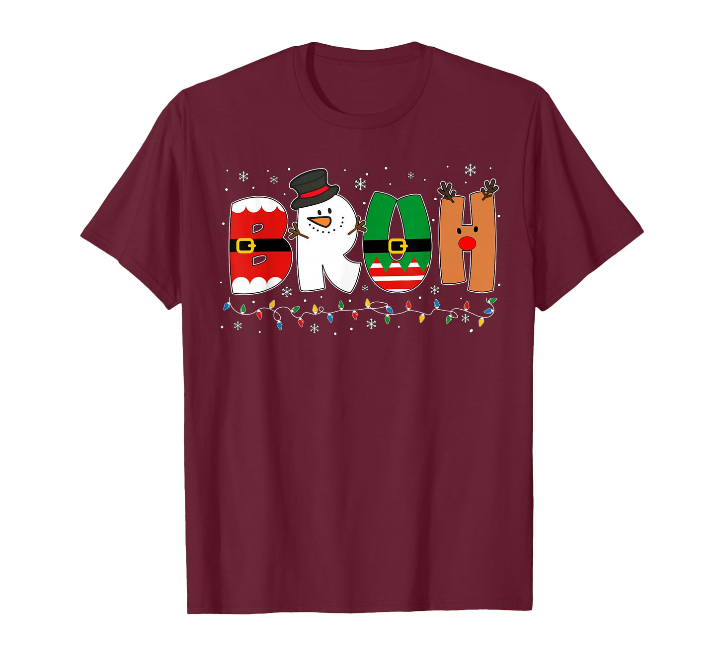 Merry Christmas Bruh Family Matching Outfit Xmas Squad Santa T-Shirt