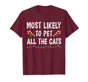 Most Likely to Christmas Xmas Pajamas Funny Matching Family T-Shirt